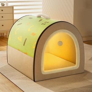 모던 스타일 프린트 대형 XL 애완 동물 개 하우스 편안한 사계절 탈취제 고양이 개를위한 이동식 빨 침대 수면 공간 - Product Image 6