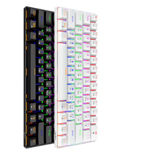 OEM 60% ergonómico desmontable Usb tipo C mecánico LED 61 teclas interruptor azul teclado para juegos con cable - Product Image 1