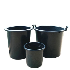 Seau de culture extérieur en gros, <span class=keywords><strong>pot</strong></span> de fleurs en <span class=keywords><strong>plastique</strong></span> noir de un gallon, jardinière en <span class=keywords><strong>plastique</strong></span> extra large, conteneur de plantation avec oreilles - Product Image 1