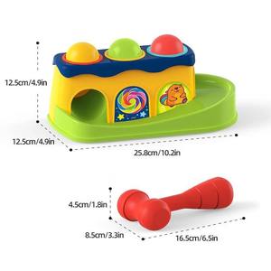 Jeu de jouets ABS Knock Color Ball avec marteau, jeu éducatif Montessori Whack-a-Mole <span class=keywords><strong>pour</strong></span> bébés et enfants de 0 à 6 ans, jouets <span class=keywords><strong>pour</strong></span> bébés OEM - Product Image 2