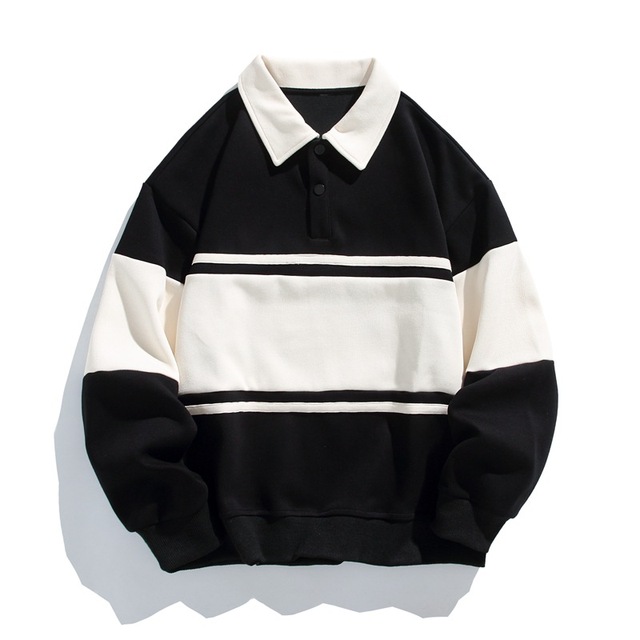 2025 Autumn Latest Polo Manufacturers Custom Puff Printing Logo Long Sleeve Polo Shirts for Men Casual Oversized Polo Shirt
