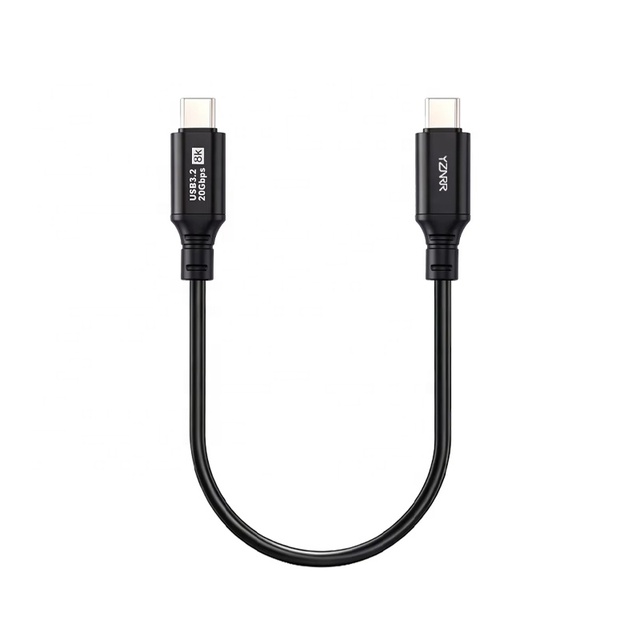 100W Super Flash Charge Type-C Male to Male USB3.2 20Gbps 8K 5A Cable Computer IOS Printer Eco-Friendly 180 Rotational Camera