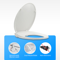 V-forme allongée PP Bidet siège de toilette Non-électrique Double buse fermeture en douceur moderne universel américain universel toilette salle de bain