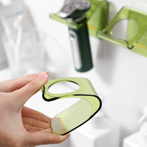 Electric Shaver Holder Wall Mounted Razor Shelf Durable Bathroom <b>Storage</b> <b>Rack</b> Simple Design - Product Image 4