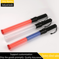 Bâton de signalisation LED rechargeable de 54 cm avec écran d'affichage et lumière d'avertissement clignotante pour le contrôle du trafic - Vente en gros Lb
