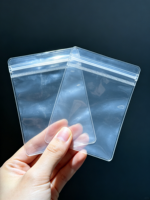 Pochette d'emballage transparente en plastique pour bijoux avec fermeture à bouton, estampage à chaud pour lunettes et bijoux, sac auto-scellant