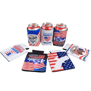 Funda Enfriadora de Latas U-Meking para el Día de la Independencia del 4 de Julio - Aislante Patriótico para Bebidas para Fiestas, Celebraciones, Eventos, Regalos al por Mayor - Product Image 4