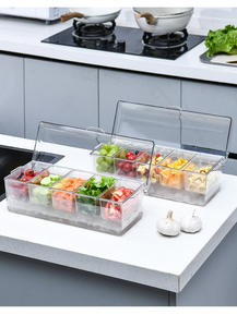 Porte-condiments amovible pratique pour le stockage réfrigéré avec couvercles séparés - Product Image 6