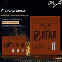 Guitare classique pour cordes plaquées argent colorées de la hauteur des débutants avec revêtement nano Accessoires de guitare de conception durable
