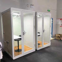 Cabine de réunion insonorisée modulaire silencieuse pour bureau à domicile avec matériau absorbant le son à 60%
