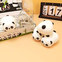 Bola Stres Panda Lembut untuk Anak-anak Mainan Fidget Lembut Bola Stres Mainan Sensorik Autisme Bola Adonan Lembut Bola Remas