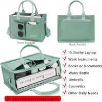 Sac fourre-tout en toile durable pour femme, taille moyenne, avec bandoulière, idéal pour le travail, les voyages, l'université, les infirmières, sac à main, sac à bandoulière, sac à livres et ordinateur portable, tendance