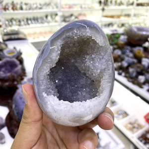 Bán sỉ tự nhiên mã não geode trứng tay khắc rồng geode trứng cho pha lê hàng thủ công Quà Tặng - Product Image 5