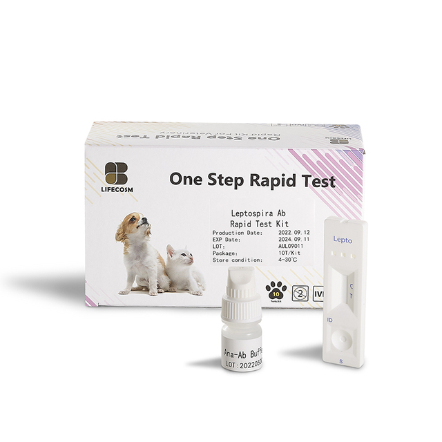 Dog Disease Test Veterinary Test Kit Canine Leptospirosis Antibody Rapid Test Lifecosm RC-CF13 ISO13485 Certified