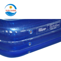 Piscine gonflable rectangulaire pliable sur mesure, grande, écologique, imperméable, transparente en PVC, pour enfants et adultes, portable