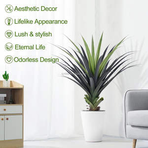 Plantas artificiales al aire libre resistentes a los rayos UV realista 4 pies 120cm planta de <span class=keywords><strong>agave</strong></span> artificial 48 pulgadas planta de <span class=keywords><strong>agave</strong></span> de imitación con pinchos para decoración de Patio - Product Image 4