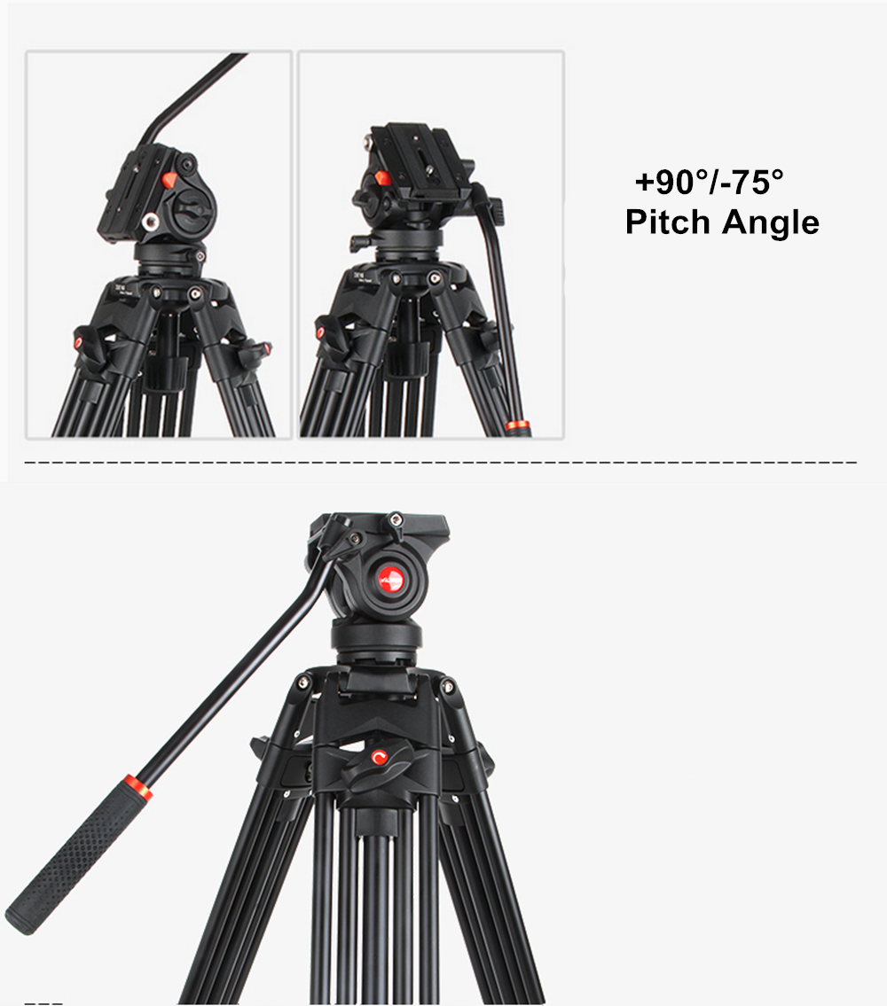 VILTROX（ビルトロックス）プロ級三脚「VX-18M」 Amazon | VILTROX プロ三脚 188cm可能 3way雲台 VX-18M ビデオ