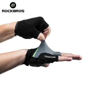 ROCKBROS Gloves Cycling Half Finger Gel Fahrrad handschuhe MTB Motorrad Anti-Shock Atmungsaktive elastische Herren Sport bekleidung Handschuhe
