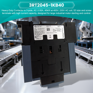 คอนแทคเตอร์ไฟฟ้า 3 โพล Siemens ของแท้ใหม่เอี่ยม รุ่น AC-3e/AC-3 80A 24V DC <span class=keywords><strong>SIRIUS</strong></span> 3RT2045-1KB40 - Product Image 2