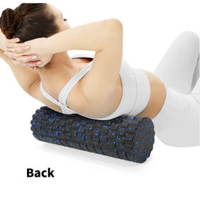 カスタムロゴ入りフィットネス用フォームローラー ブラック 高密度ソリッドEPPフォームローラー ヨガフォーム - Product Image 4