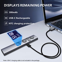 Pointeur de présentation intelligent avec minuteur et écran OLED N95s, présentateur sans fil BLE pour écrans LED LCD, réunions hybrides