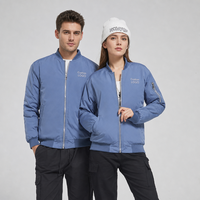 Blouson Bomber Homme Personnalisé avec Logo, Doublure Polyester, Vintage, Imperméable, Épais, Coupe Ample, Col Montant, Fermeture Éclair