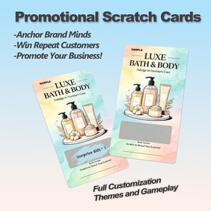 Free Design Scratch Win <b>Card</b> Printing Personalized Business Discount Scratch Off <b>Cards</b> Custom Scratch <b>Cards</b> for Promotions Gifts - Product Image 4