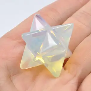 2023 pierres précieuses Merkaba étoiles avec Quartz Rose Merkaba étoile 7 points crayon Chakra 3 pièces générateur d'énergie de guérison