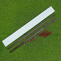 SwingPerfect Outil d'entraînement de golf pour le putting et le chipping en fibre de carbone, support en forme de T, aide à la position et à l'amplitude de swing, entraîneur triangulaire