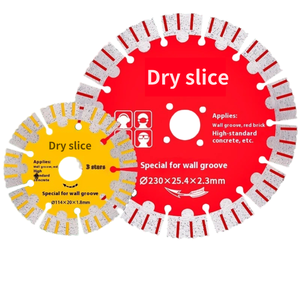 Hoja de <span class=keywords><strong>sierra</strong></span> de diamante seco soldada con láser para corte de hormigón de piedra, ranura de pared, ranurado de hormigón para pared de tamaño King - Product Image 6