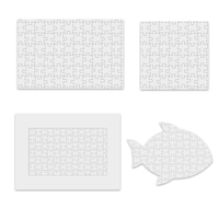 Puzzle en papier éducatif personnalisable, puzzle rond en forme d'étoile vierge à sublimation à chaud, peut être imprimé, Rompecabezas
