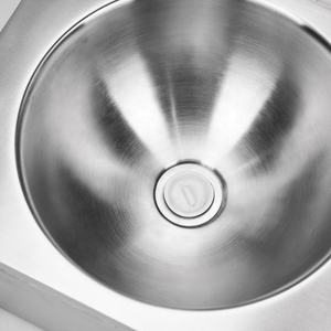 כיור עמיד לשטיפה ידנית, נירוסטה 304, עם הפעלה באמצעות הברך, התקנה על קיר, כיור רחצה למטבח תעשייתי ובתי חולים - Product Image 2