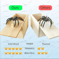 Boîte à effrayer en bois Offre Spéciale, boîte à blague araignée bogue jouet effrayant boîte à effrayer poisson d'avril cadeau boîte à farces araignée cachée