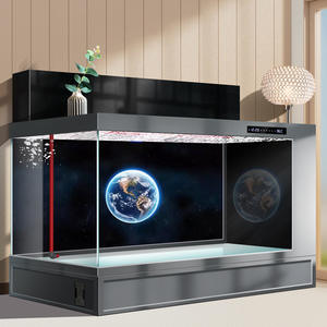 ตู้ปลาทรงสี่เหลี่ยมผืนผ้า พร้อมไฟ LED กรองแสงด้านข้างและด้านบนแบบ Ultra White Glass ระบบระบายน้ำแบบคลิกเดียว หน้าจอสัมผัส - Product Image 3