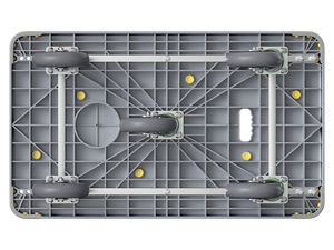 भारी शुल्क वाला बड़ा ग्रे पीपी प्लेटफॉर्म ट्रॉली 8 इंच 1000 किलोग्राम भार के साथ - Product Image 5