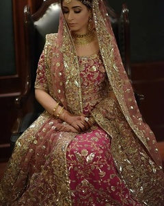 Lehenga Choli Nupcial Bordado a Mano con Cuentas de Cristal, Vestido de Novia Indio/Pakistaní - Product Image 2