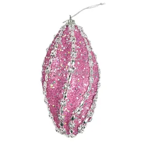 Venda por atacado personalizada de plástico rosa bombinha brilhante decorações vintage