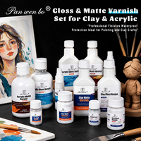 Vernis mat professionnel anti-craquelures non toxique Panwenbo, vernis brillant pour peinture acrylique et argile