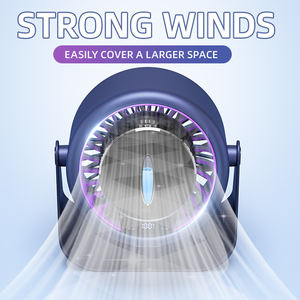 Ventilador de Clip Recargable Blanco, Ventilador Pequeño Comercial de Verano, Ventilador de Mesa de Alta Velocidad para Exteriores - Product Image 1