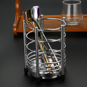 YOUNGTUO Stainless Steel <b>Chopstick</b> <b>Holder</b> Kitchen Storage Organizer Multi Function Cutlery Rack Drainable Desktop Container - Product Image 3