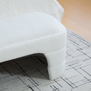 Banc de chambre moderne rembourré sans accoudoirs, 64,96 pouces de large, ottoman pour le bout du lit, repose-pieds pour salon et entrée - Product Image 6
