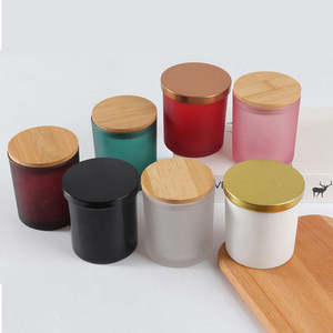 Wholesale 200ml 300ml 375ml Custom Candle Cups Color Frosting Glass Candle Jars - Product Image 2