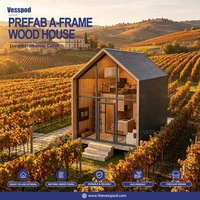 Maison modulaire préfabriquée de luxe à structure en acier Petite villa Cabine triangulaire avec cadre triangulaire