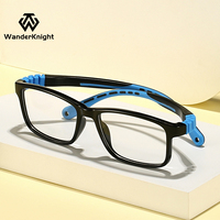Monturas de Gafas Ópticas de Alta Calidad, Duraderas y Ligeras para Niñas y Niños con Forma de Rostro Diamante, Incluye Cordón Auxiliar