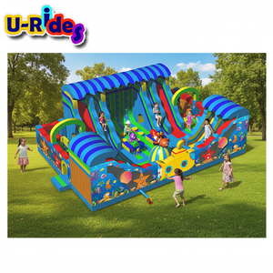 Parque inflable multifuncional de PVC Funcity, diversión temática oceánica y parque interactivo de trampolín para uso en interiores y exteriores - Product Image 1