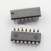 Circuit intégré CD4093BE PDIP-14 d'origine, quatre voies, 2 entrées, avec puce à déclenchement non-Schmidt