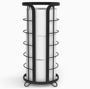 Portarrollos de Papel Higiénico Minimalista, Negro, Ecológico, Metálico, de Pie, para Baño - Product Image 5