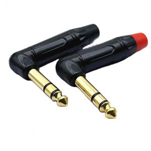 Right Angle 1/4 Inch Solder Jack Connector Right-Angle 1/4