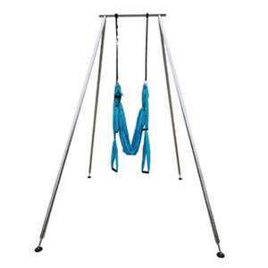 ขาตั้งโยคะแบบแขวน ห่วงโยคะแบบแขวน และผ้าไหมสำหรับโยคะแบบแขวน โครงโยคะแบบแขวนแบบพกพา ขาตั้งโยคะแบบแขวน โครงเหล็กสำหรับโยคะแบบแขวน ขาตั้งสวิงสำหรับใช้ในร่ม - Product Image 1