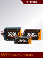 Аккумулятор твердотельный 350 Втч/кг 36 Ач 6S 12S 14S 24S 36000 мАч для БПЛА, дронов дальнего радиуса действия, вертикального взлета и посадки